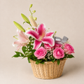 Blush Lily Garden Basket