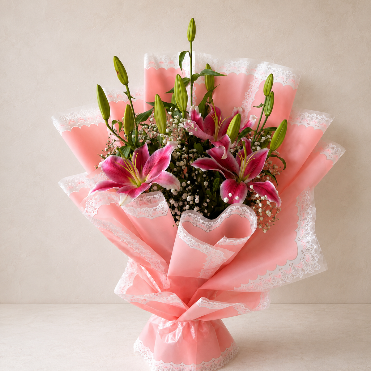 Classic Pink Lily Wrap