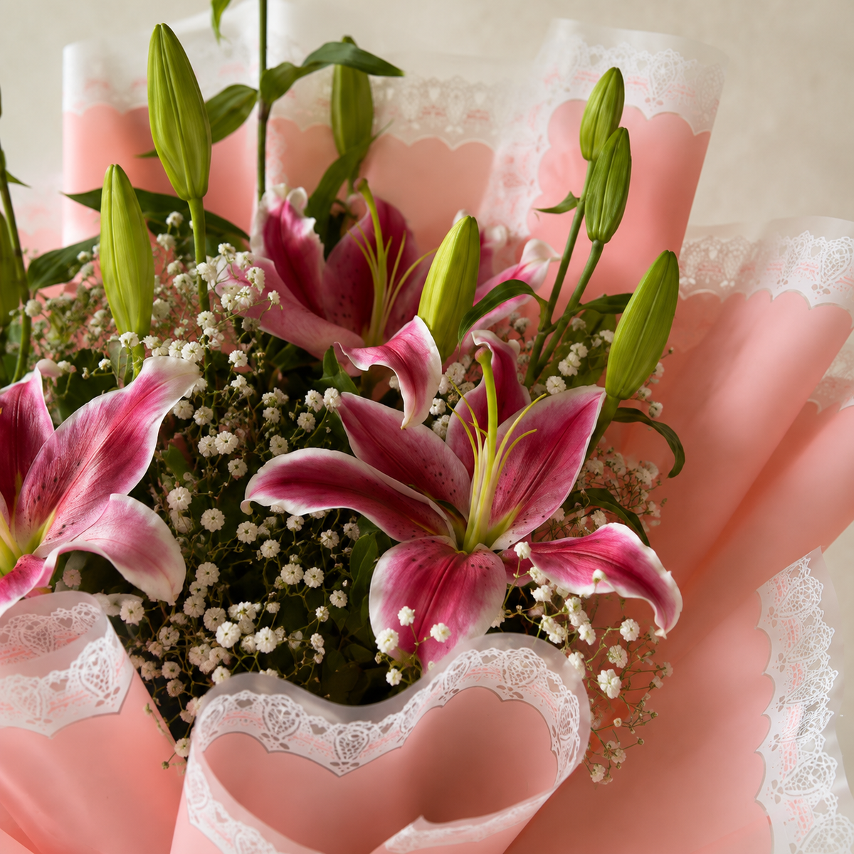 Classic Pink Lily Wrap
