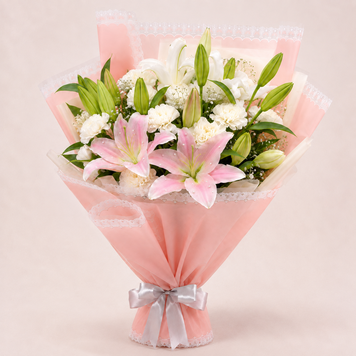 Blush Lily & Carnation Wrap
