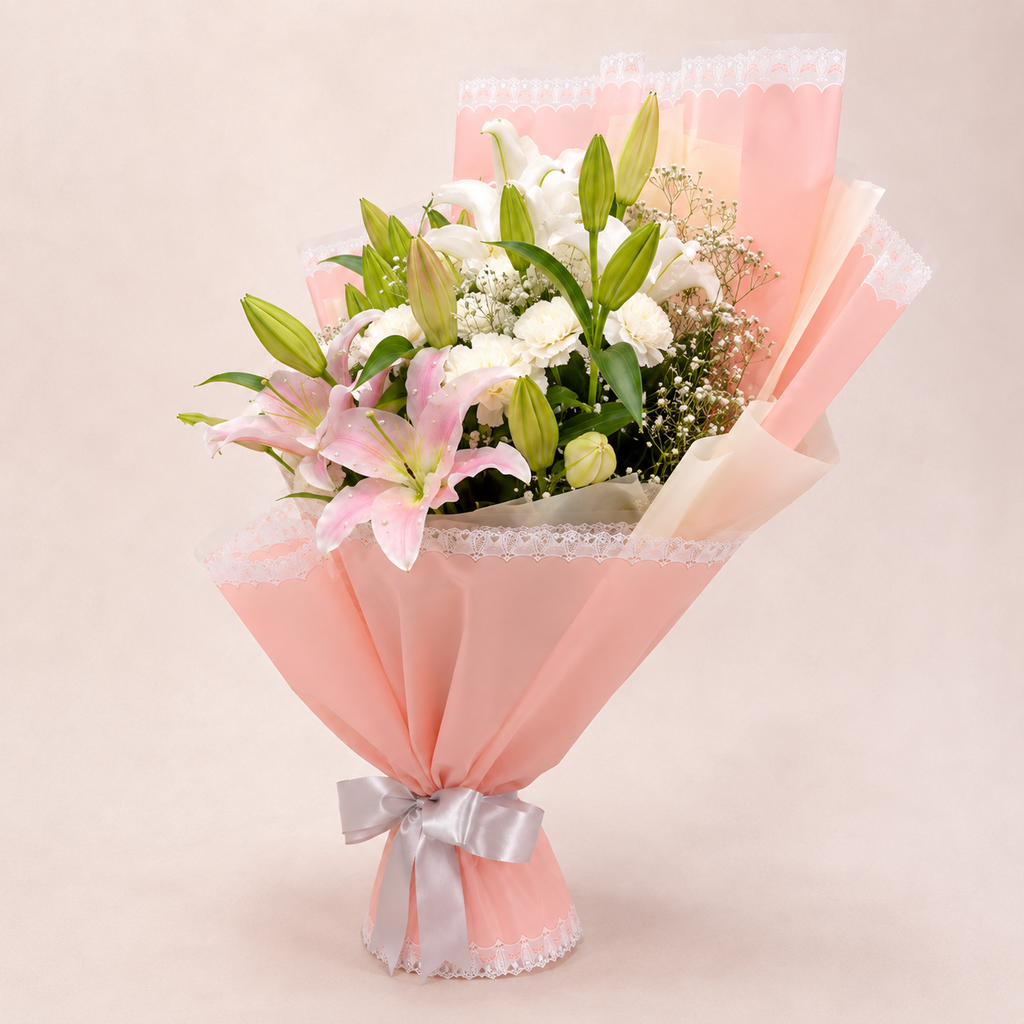 Blush Lily & Carnation Wrap