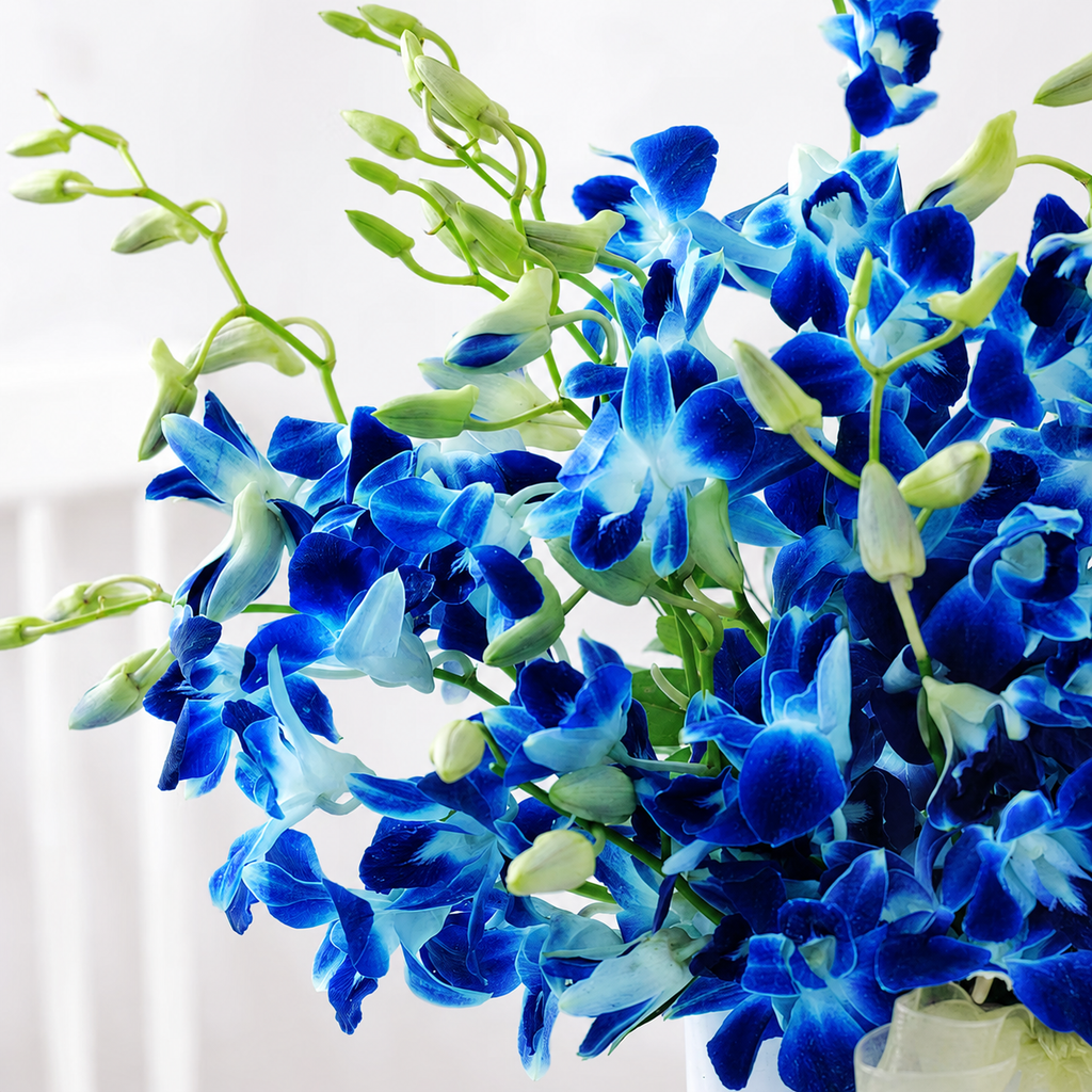 Blue Orchid Vase