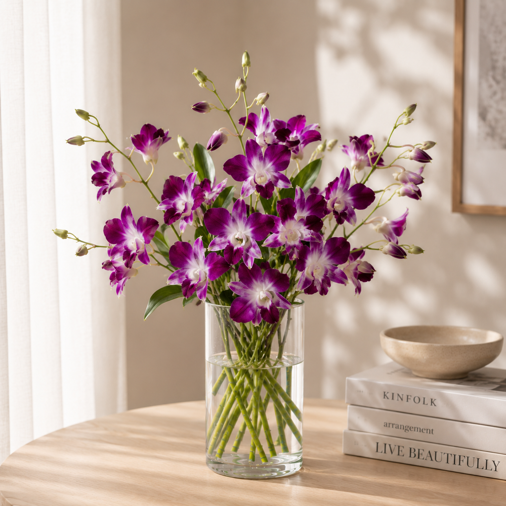 Purple Orchid Vase