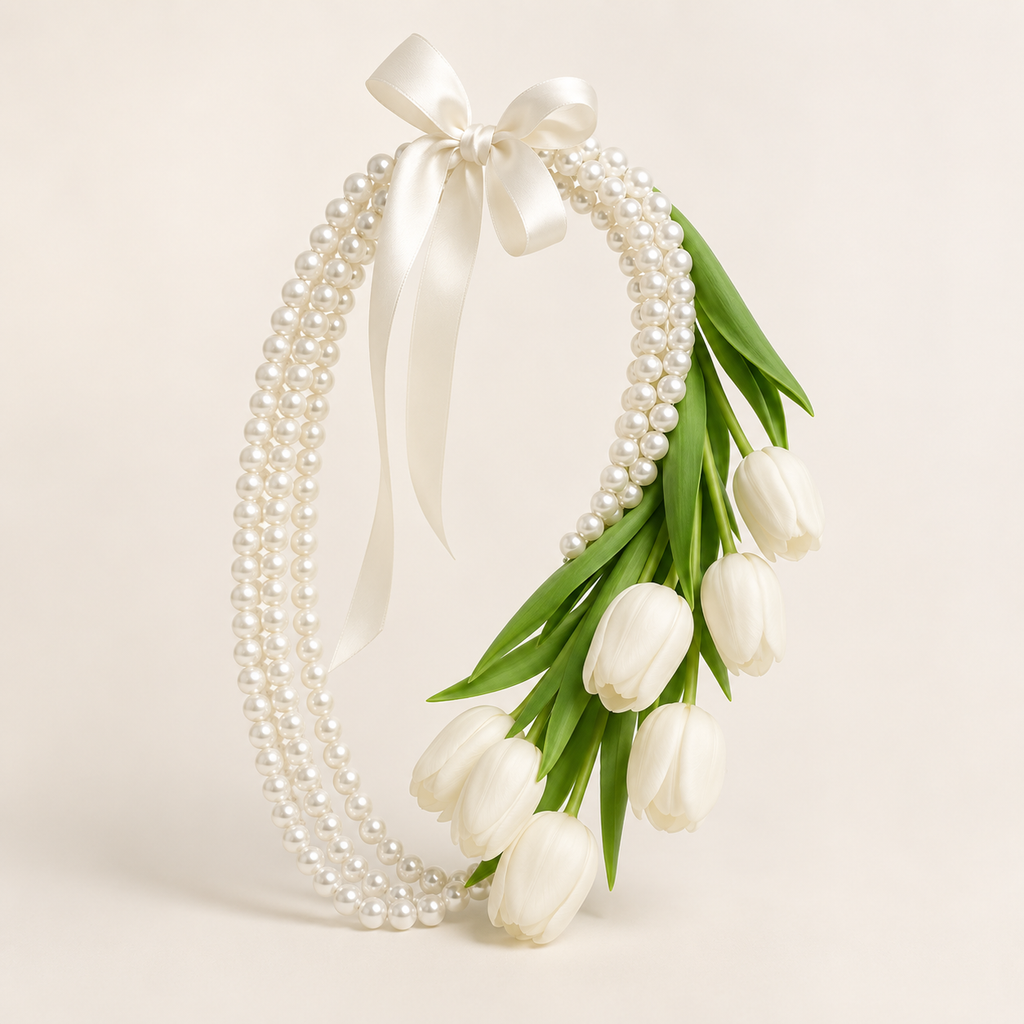 Ivory Tulip Clutch