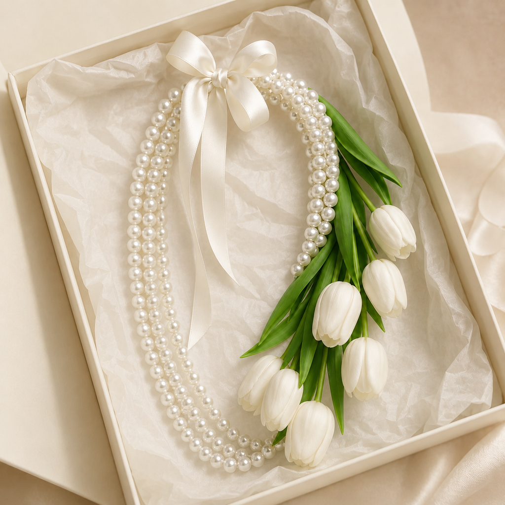 Ivory Tulip Clutch