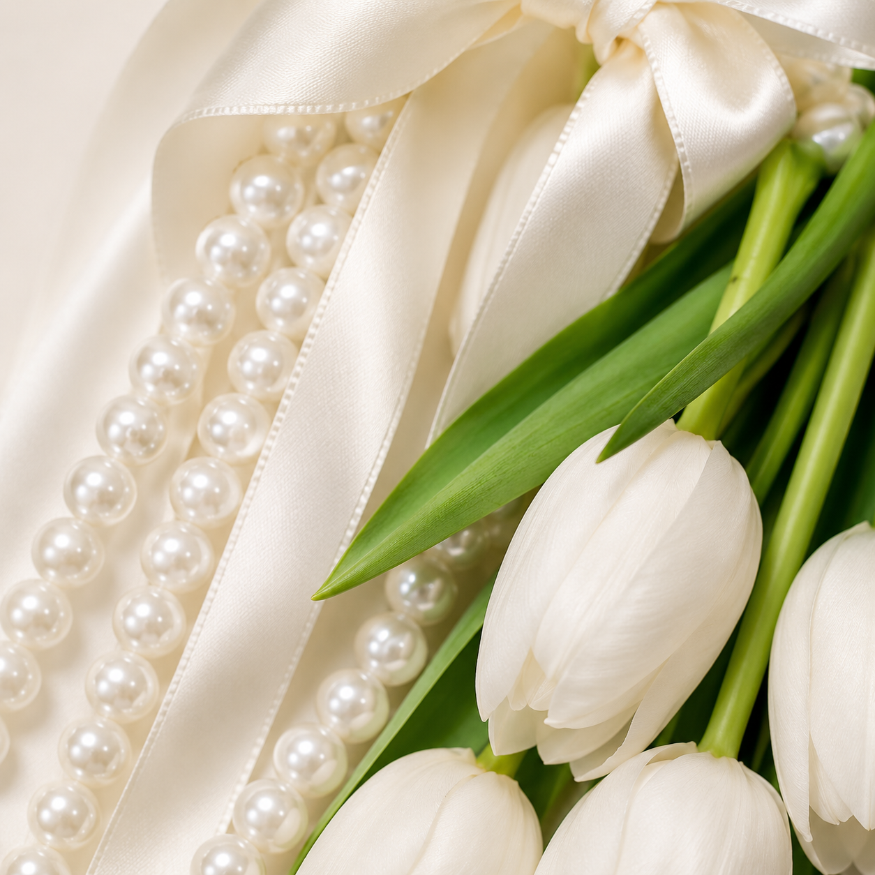 Ivory Tulip Clutch