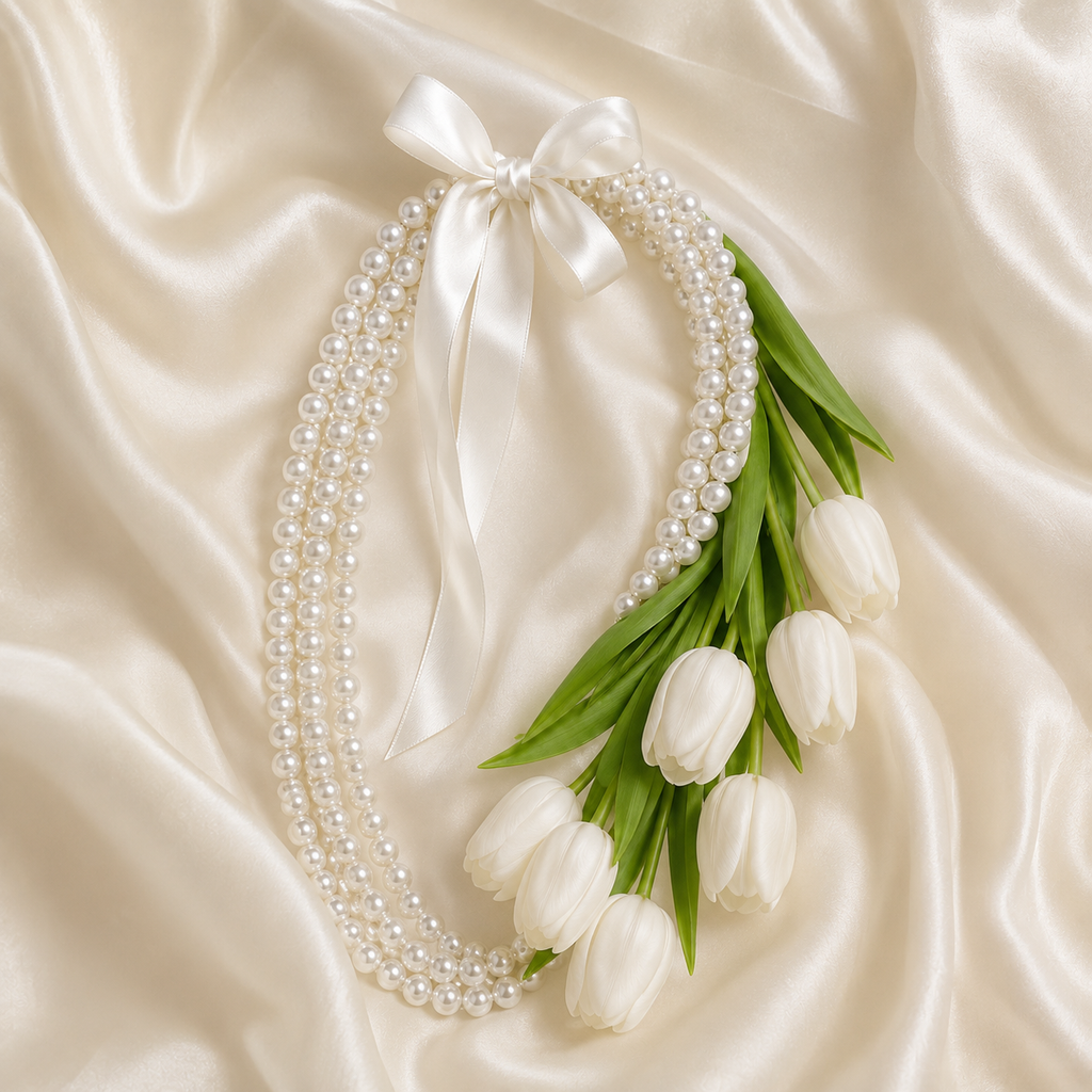 Ivory Tulip Clutch