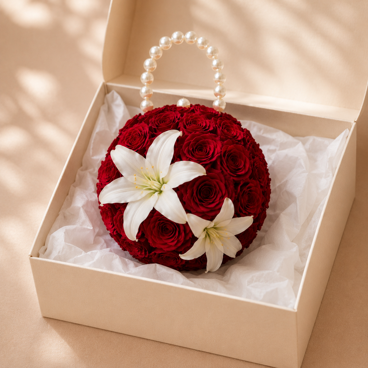 Crimson & Ivory Clutch