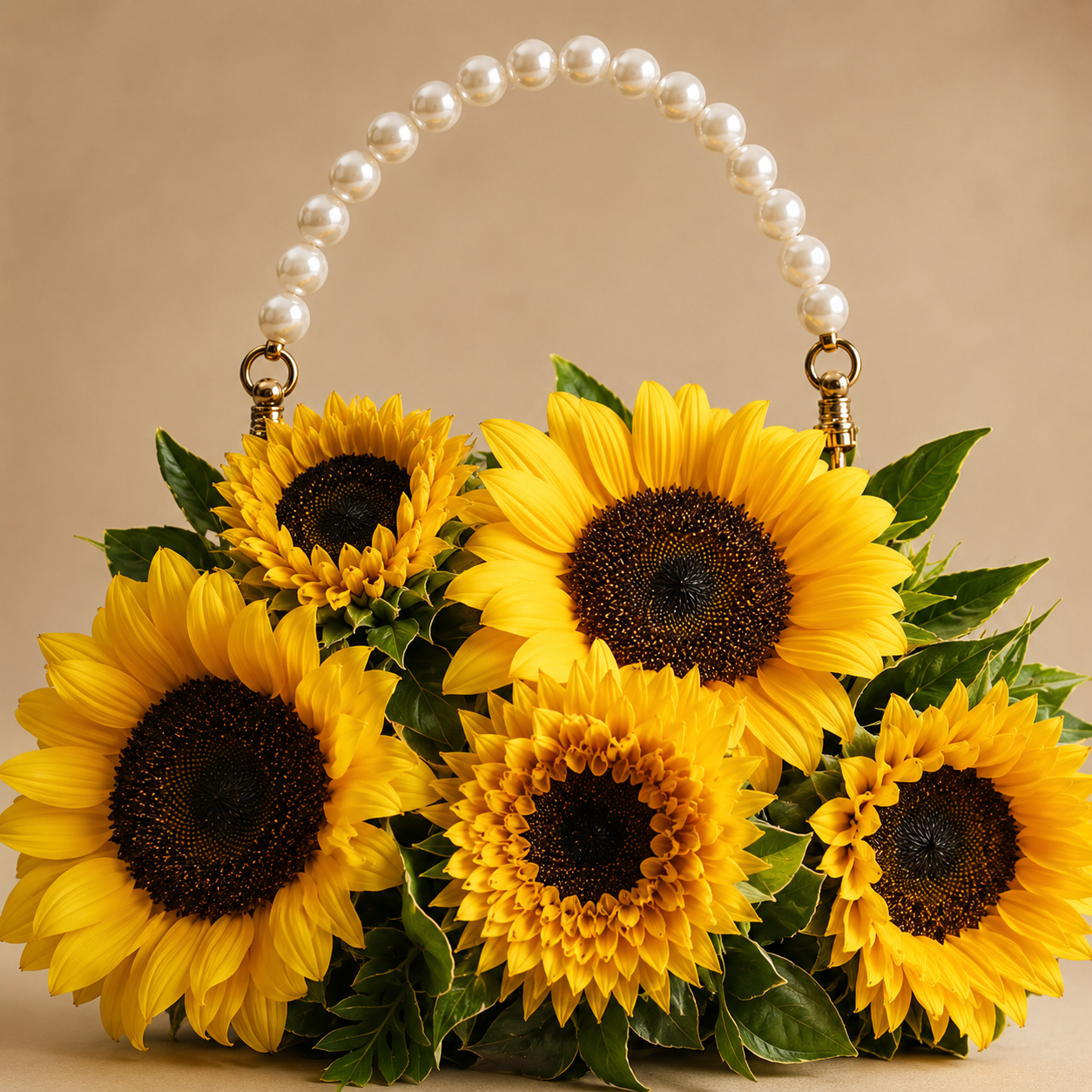 Sunflower Pearl Clutch