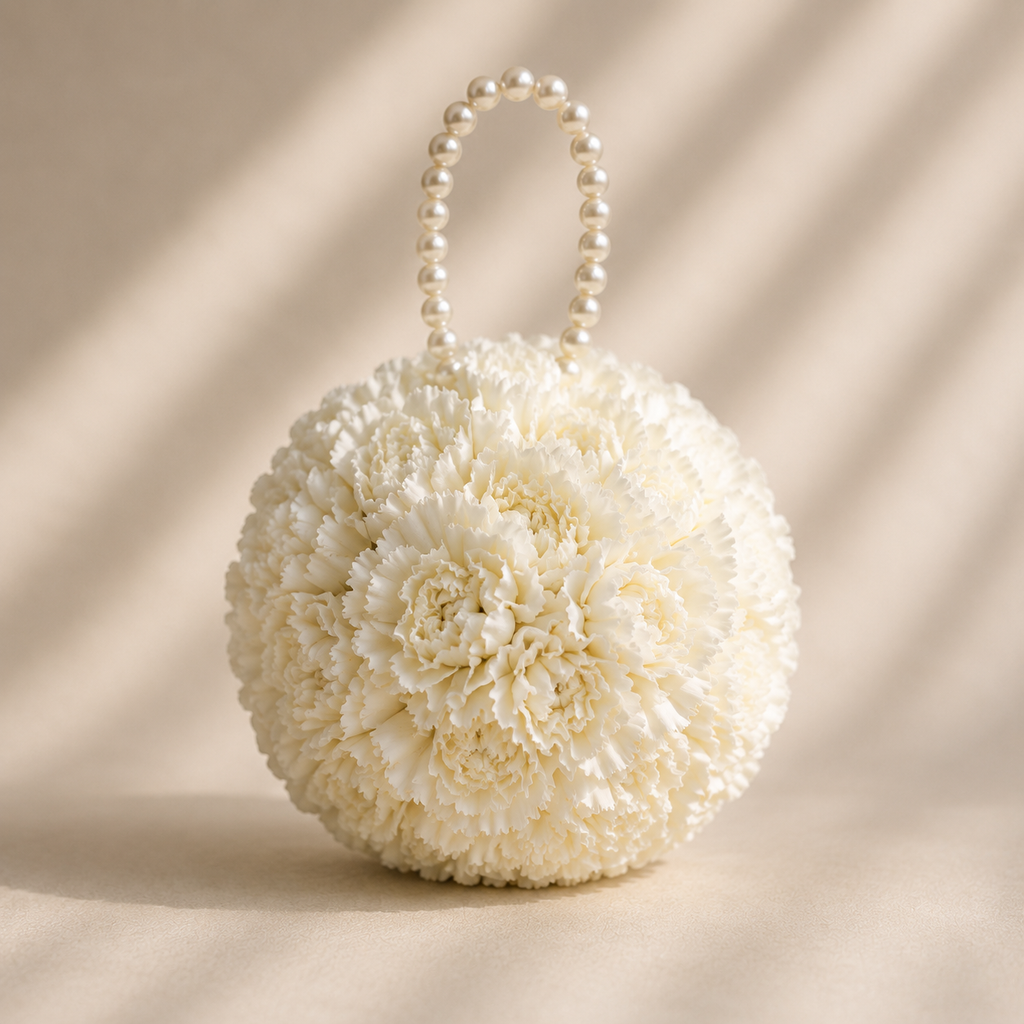 White Carnations Clutch