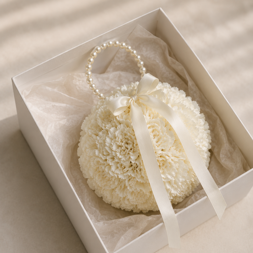 White Carnations Clutch
