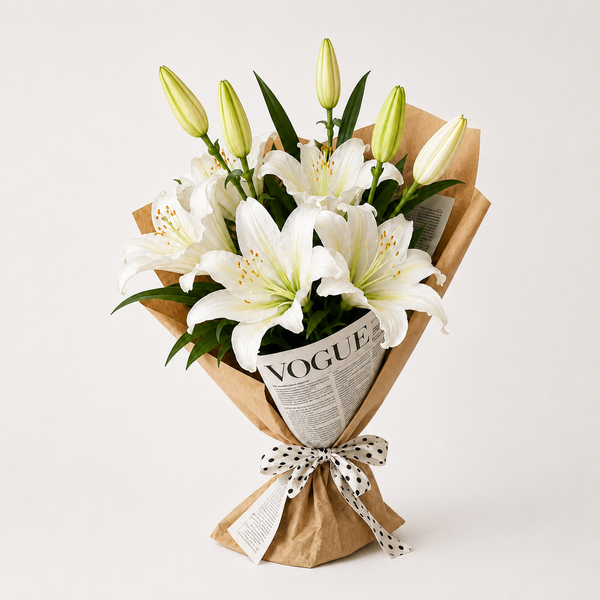 Vogue White Lilies