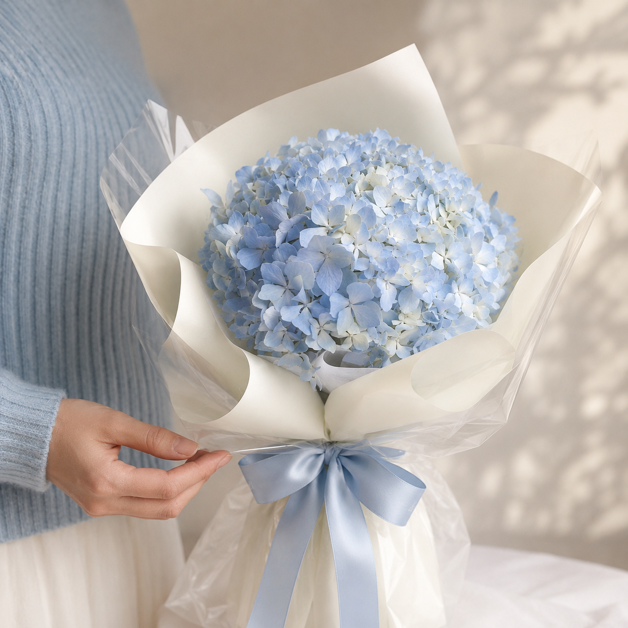 Blue Hydrangea Wrap
