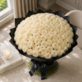 Imperial White 100 Rose Wrap