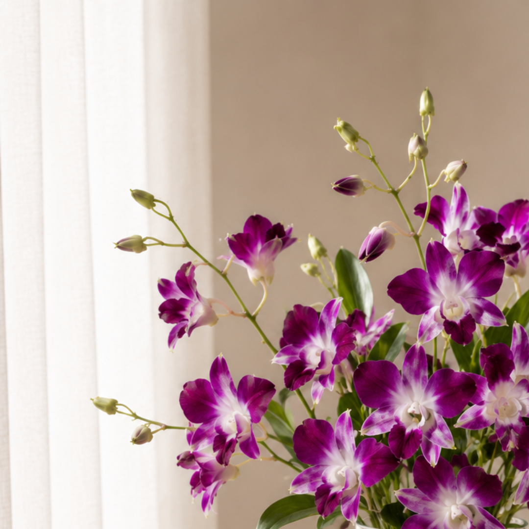 Purple Orchid Vase