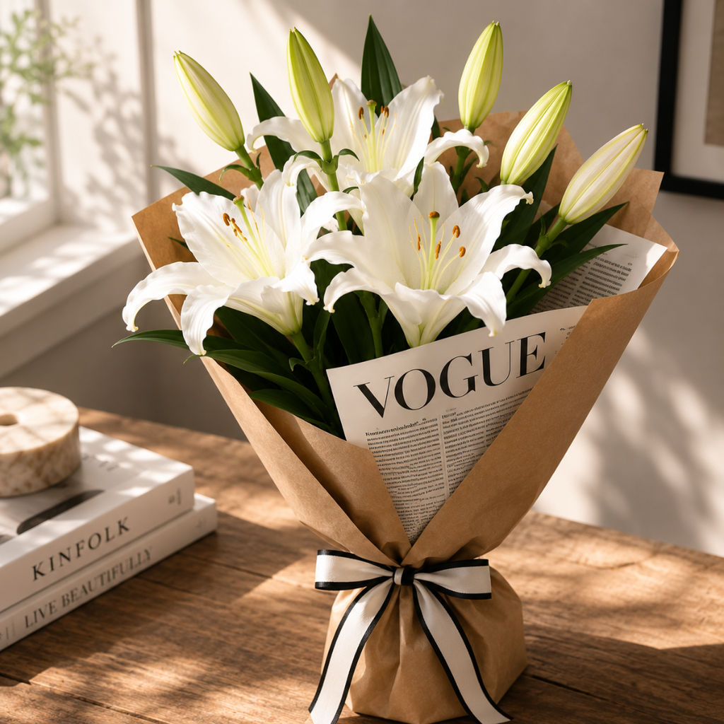 Vogue White Lilies