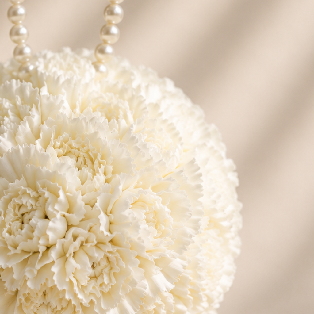White Carnations Clutch