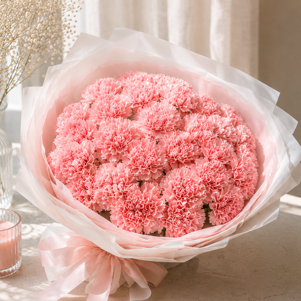 Pink Cloud Carnations Bouquet