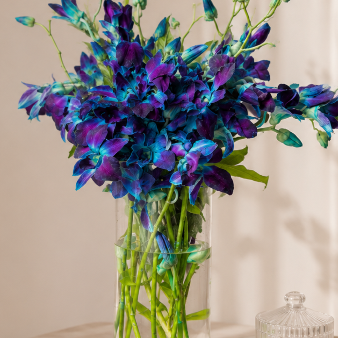 Blue Orchid Vase