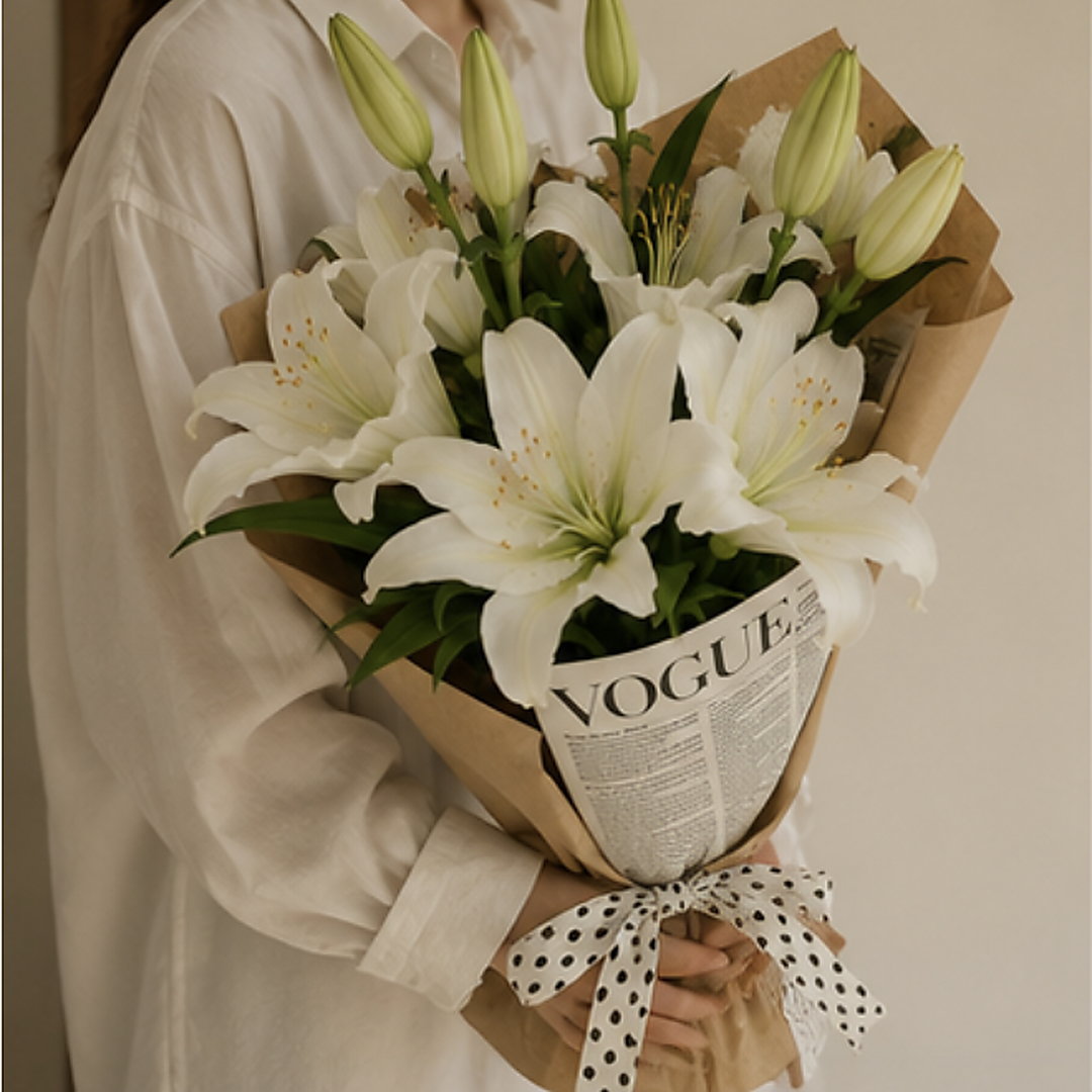 Vogue White Lilies
