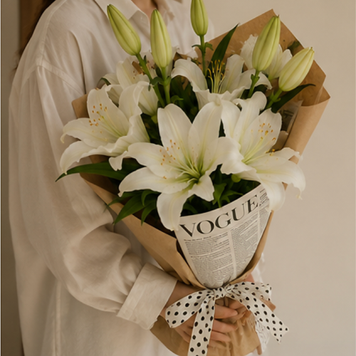 Vogue White Lilies